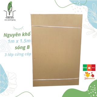 Link hỏa tốc Bìa carton giấy khổ lớn 1m x 1.5m - 3 Lớp Sóng B Cứng Cáp Đóng Gói Hàng KT tùy chọn, làm mô hình.......