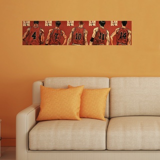 Poster A4 Decal Phim Hoạt Hình SLAM DUNK Dán Tường Anime Chibi