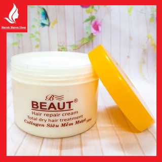 [chính hãng] Kem hấp dầu beaut collagen phục hồi tóc hư tổn hộp 500g nguyên liệu nhật bản