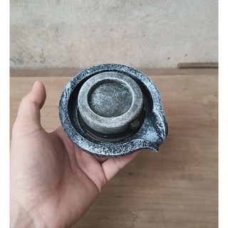 Phụ kiện thác nước phong thủy: Cối xay nhựa đen 2 tầng cỡ to