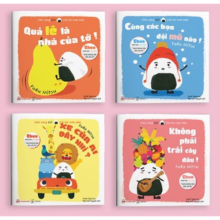 Sách - Ehon Combo 4 cuốn Giri - Chú bé cơm nắm p1 - Ehon Nhật Bản dành cho bé từ 0 - 6 tuổi