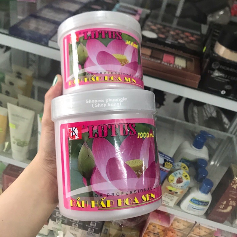 1000ml Ủ TÓC HOA SEN - Hấp tóc hoa sen hấp dầu