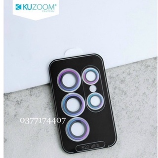 Samsung S23 Ultra, S22 Ultra_Bộ 5 miếng dán Kuzoom bảo vệ lens mắt camera titan 7 màu trong suốt siêu đẹp