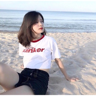 Áo CropTop tay lỡ ưanker( kèm ảnh chụp)( crop wanker(KÈM ẢNH THÂT)