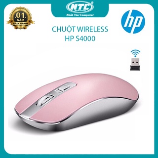 Chuột silent không dây wireless HP S4000 - click không âm thanh (Hồng)