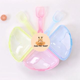 Nhà tắm mica cửa sao cho Hamster kèm muỗng lọc phân
