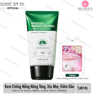 Kem Chống Nắng Some By Mi Truecica Mineral 100 Calming Tone-up Suncream SPF50+/PA+++ 50ml + Tặng 1 Mặt Nạ 3W CLinic