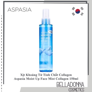 Xịt Khoáng Tinh Chất Collagen Aspasia Moist Up Face Mist Collagen 150ml