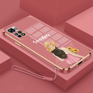 ốp lưng Redmi note 11 Redmi note 11s Redmi note 11 pro Ốp Điện Thoại TPU Silicon Viền Mạ Màu Hình Cô Gái Xinh Đẹp Cho Redmi note 11 Redmi note 11s Redmi note 11 pro