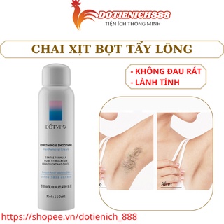 Kem xịt tẩy lông tay, lông chân, lông nách vùng kín dạng chai xịt bọt dung tích 150ml lành tính không gây đau rát
