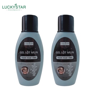 [Combo 2]  Gel Lôt Mụn Than Hoạt Tính Lucky Star Mới 60mg (chai) x 2 chai