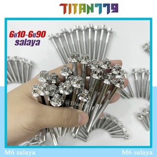 (202) Ốc 6li10 6li15 6li20 6li25 6li30 6li35 6li40 6li50 6li65 6li70 6li80 6li90 Salaya Inox 304 bắt lốc máy các dòng xe