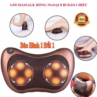 Gối massa hồng ngoạị 8 bi massage xoay chiều
