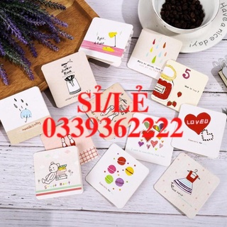 [ HAIANHSHOP ] Thiệp chúc mừng sinh nhật, cảm ơn hình vuông có phong bì in hình dễ thương >