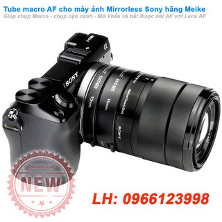 Ống nối Tube Macro AF cho máy ảnh Sony - Canon M - Fujifilm