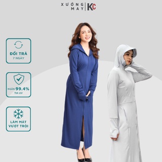 [Mã 44FASHIONSALE1 giảm 10K đơn 50K] Áo chống nắng nữ toàn thân Gu 1 lớp dáng dài túi kéo khoá