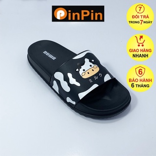 dép nam quai ngang bò sữa PinPin chất liệu eva đa năng nhẹ êm đế chống mòn trơn trượt không thấm nước - dw204