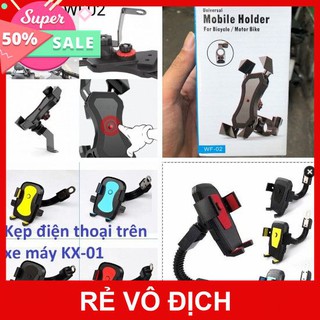 [XÃ KHO] KẸP ĐIỆN THOẠI TRÊN XE MÁY KX-01, WF-02 [HCM]