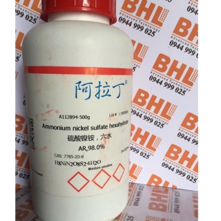 Hoá chất Ammonium nickel sulfate hexahydrate 500G 7785-20-8 (NH4)2NI(SO4)2
