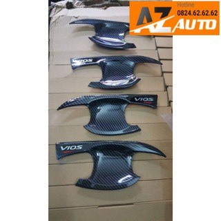 Ốp Trang Trí Tay Hõm Cửa Xe Vios 2019 -2022 Mẫu Carbon - hàng cao cấp