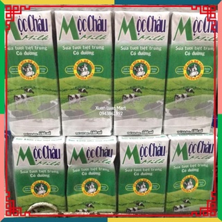 (HOT LIKE) Lốc 4 Hộp Sữa tươi Mộc Châu Có Đường 180ml