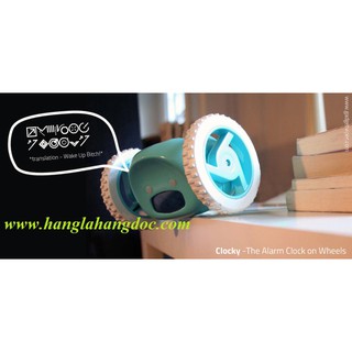 Đồng hồ báo thức bánh xe lăn siêu ngộ nghĩnh và độc đáo