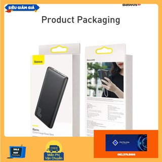 Pin dự phòng Baseus Bipow 10000mAh sạc nhanh PD/QC 18W (Powerdelivery / Quick Charge Power Bank )