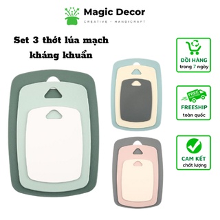 Thớt Nhựa 3D Kháng Khuẩn Nhiều màu, Hàng Loại 1, Đẹp Chất Lượng Cao (set 3 thớt)