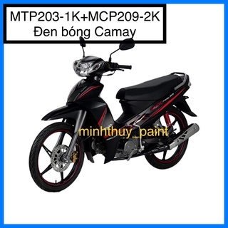 Sơn xe máy Yamaha Sirius màu Đen bóng MTP203-1K và MCP209-2K Ultra Motorcycle Colors