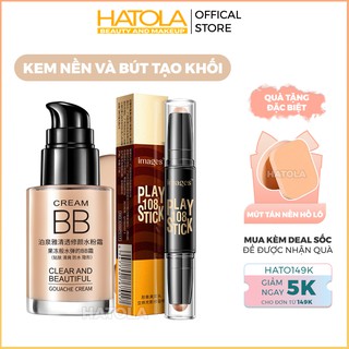 Kem Nền Kem Che Khuyết Điểm BIOAQUA và Bút Tạo Khối Trang Điểm Chuyên Nghiệp Hatola