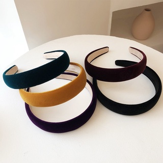 Băng đô cài tóc nhung SB22 thiết kế trơn sang trọng dễ thương phong cách retro Pháp làm phụ kiện thời trang cho nữ