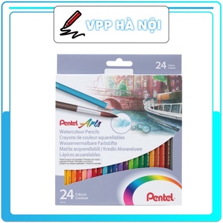 ( HÀNG CHÍNH HÃNG ) Chì Màu Nước Cao Cấp Pentel 12/24/36 Màu - CB9 [Hàng Chính Hãng]