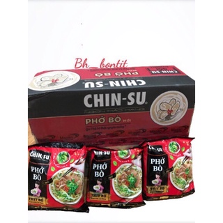 Phở bò Chinsu thịt nguyên miếng thùng 15 gói