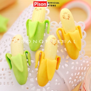 Túi 02 gôm tẩy hình Quả chuối Pison dễ thương - SP0192 - 1 bộ