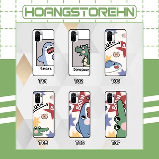 Ốp Xiaomi Redmi Note 10 4G/5G - Note 10s -  Note 10 Pro in hình cá mập, khủng long dễ thương, cute (T01 - T06)