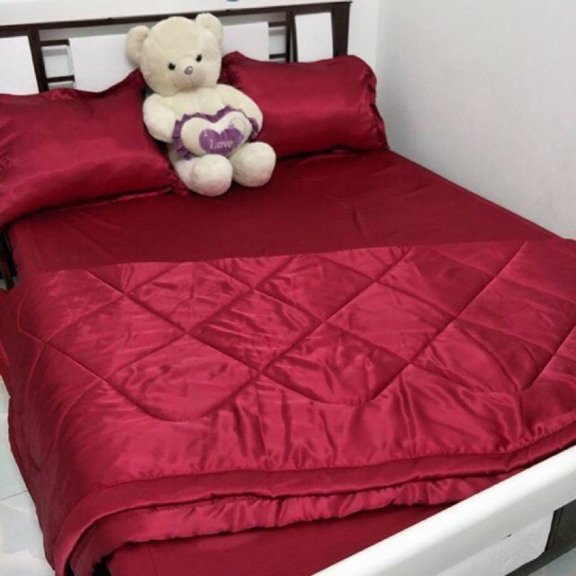 Bộ ga phi lụa 5 món 1m6 (hình tự chụp 100%)