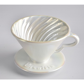 Phễu lọc cà phê V60 sứ cao cấp Brewista - Brewista Artisan Tornado Porcelain Dripper - Màu xà cừ size 1-2 cups