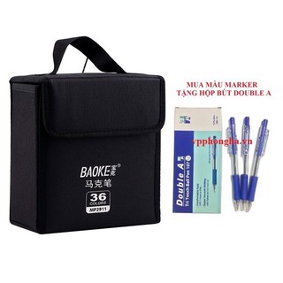 Bút màu Marker 36 màu BAOKE MP2911-36 (Tặng 1 hộp bút bi)