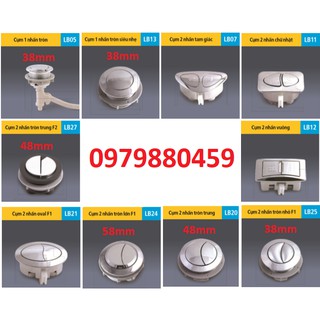 PHỤ KIỆN NÚT NHẤN BÀN CẦU VUÔNG, TRÒN, Ô VAN, 1 NHẤN, 2 NHẤN