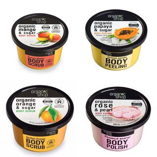 Tẩy da chết body ORGANIC SHOP 250ml loại bỏ da chết và làm sáng mịn da - HONGS BEAUTY
