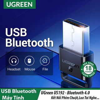 USB Bluetooth Ugreen US192- Kết Nối Không Dây Phím Chuột Tai Nghe Với Máy Tính