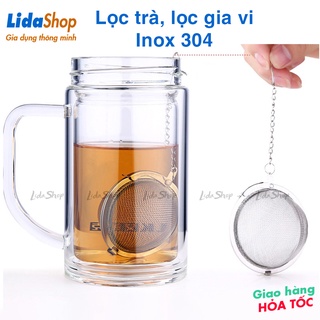 Túi lọc trà inox 304 Lidashop, dụng cụ lọc trà lọc gia vị bằng INOX an toàn tiện lợi