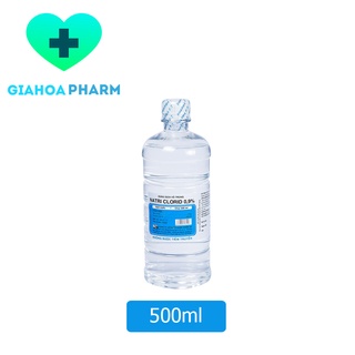 Dung dịch nước muối vô trùng natri clorid 0,9% 3/2 (FT Pharma) chai 500ml (súc miệng, họng, rửa vết thương, rửa mặt)