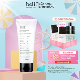 [Mã COSLG5 giảm 10%]Tẩy tế bào chết thảo dược Belif Mild And Effective Facial Scrub 100ml