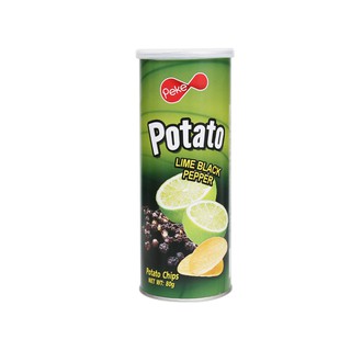 Snack khoai tây vị chanh tiêu đen Peke Potato Chips lon 80g