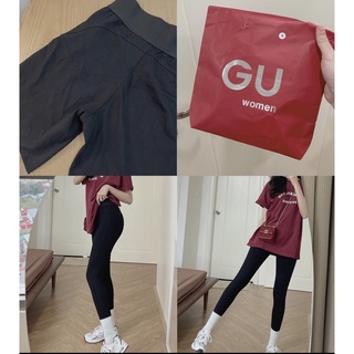 Quần legging nữ đen cạp cao gen bụng cạp cao tôn dáng chất dày full túi giấy Gu