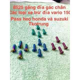 [Mã LIFEAUMAY giảm 10% tối đa 30k đơn 150k] (GR5 XỊN LOẠI 1) ốc titanium 8li25 gắn đĩa xe máy các loại