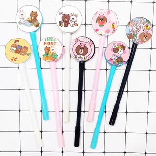 Bút tròn gấu brown có hạt lúc lắc BTI7 bút bi mực bút cute bút dễ thương