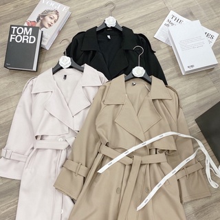 Áo măng tô dáng dài một lớp mỏng nhẹ mặc thu đông nhiều màu phong cách Hàn Quốc Aimee closet