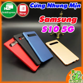 [Ảnh Thật] Ốp Lưng Samsung S10 5G Nhựa Cứng Phủ Nhung Mịn